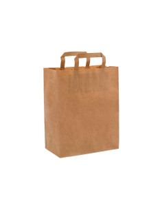 CAJA 250 BOLSAS CON ASAS BIODEGRADABLES DE PAPEL KRAFT 14x32cm