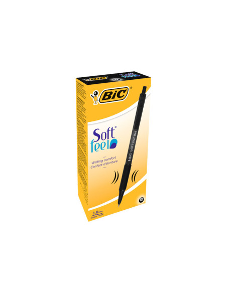 BOLIGRAFO BIC RETRACTIL SOFT FEEL GRIP NEGRO