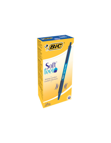 BOLIGRAFO BIC RETRACTIL SOFT FEEL GRIP AZUL