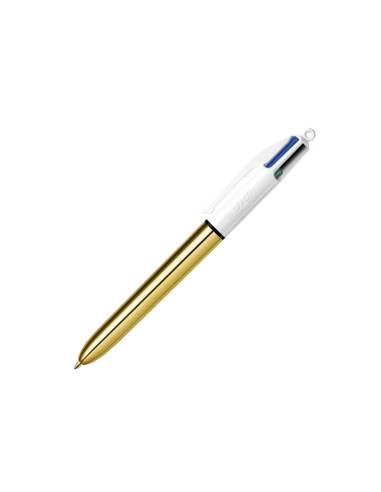 BOLÍGRAFO BIC 4 COLORES SHINE GOLD