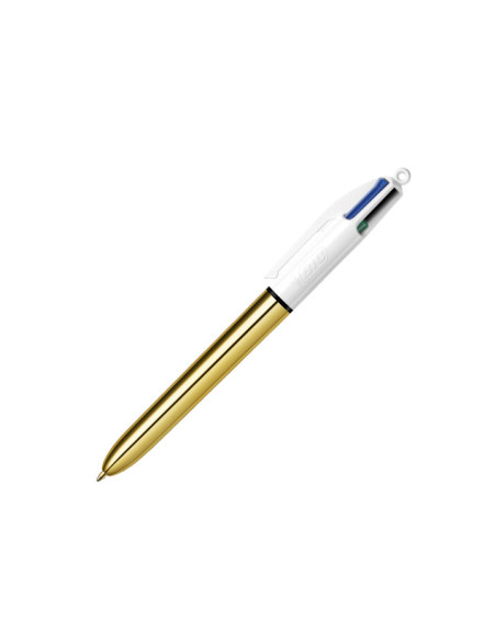 BOLÍGRAFO BIC 4 COLORES SHINE GOLD