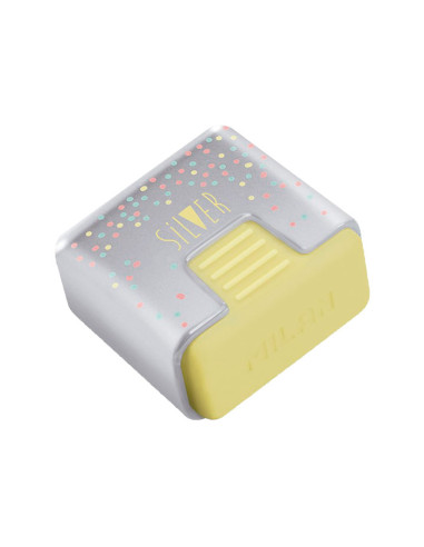 MILAN GOMA 430 MIGA DE PAN CON FUNDA SILVER 4 COLORES 34X32X19 CM -EXPOSITOR 30U-