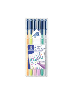 ESTUCHE 6 ROTULADORES STAEDTLER TRIPLUS COLOURS 323 PASTEL