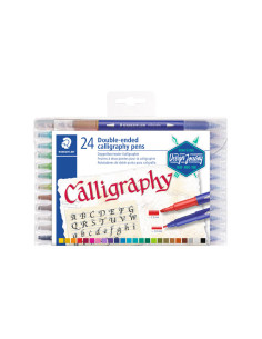 ESTUCHE 24 ROTULADORES STAEDTLER CALLIGRAPH DUO 3005