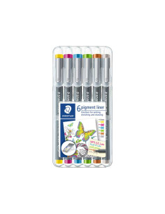 ESTUCHE 6 ROTULADORES STAEDTLER PIGMENT LINER 308 05mm COLORES 2