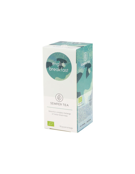 CAJA 18 BOLSITA PIRAMIDAL TÉ SEMPER TEA  ENGLISH BREAKFAST