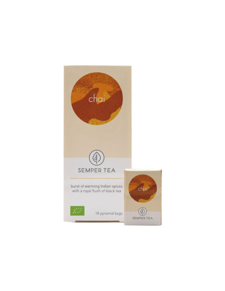CAJA 18 BOLSITA PIRAMIDAL TÉ SEMPER TEA CHAI