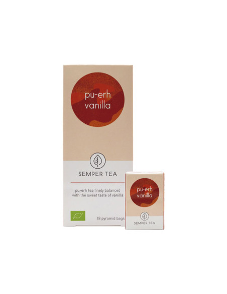 CAJA 18 BOLSITA PIRAMIDAL TÉ SEMPER TEA PU-ERH VAINILLA