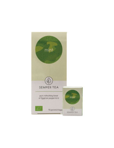 CAJA 18 BOLSITA PIRAMIDAL INFUSIÓN SEMPER TEA MINT