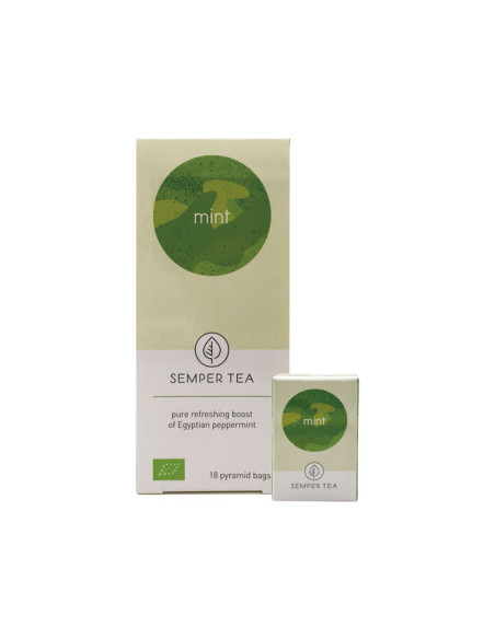 CAJA 18 BOLSITA PIRAMIDAL INFUSIÓN SEMPER TEA MINT
