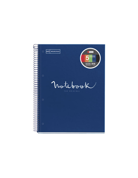 CUADERNO MIQUEL RIUS NOTEBOOK 5 EMOTIONS CARTÓN 120h A4 HORIZONTAL INTENSOS