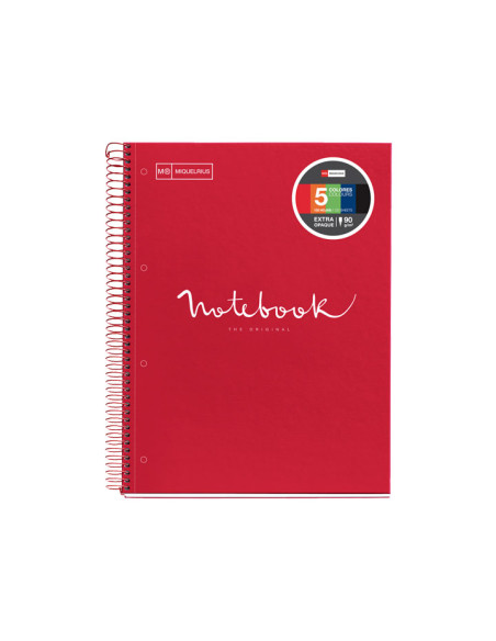 CUADERNO MIQUEL RIUS NOTEBOOK 5 EMOTIONS CARTÓN 120h A4 HORIZONTAL INTENSOS