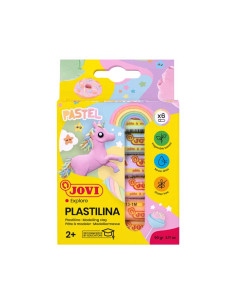 CAJA 6 TUBOS PLASTILINA JOVI PASTEL 15gr 2
