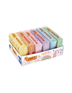 CAJA 6 PASTILLAS PLASTILINA JOVI PASTEL 50gr