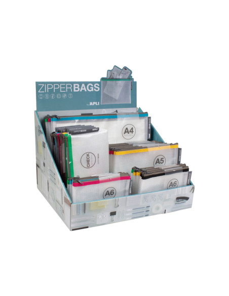 EXPOSITOR 80 BOLSAS APLI ZIPPER SURTIDAS