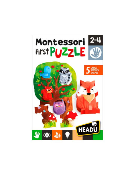 HEADU MI PRIMER PUZZLE DEL BOSQUE MONTESSORI 2-9 AÑOS
