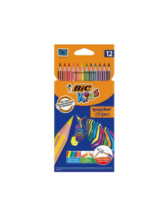 ESTUCHE 12 LÁPICES DE COLORES BIC EVOLUTION STRIPES