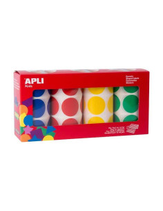 PACK 4 ROLLOS GOMETS APLI KIDS CIRCULARES Ø33mm