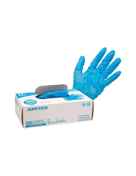 CAJA 100 GUANTES JÚPITER DE NITRILO TALLA 6 - 65