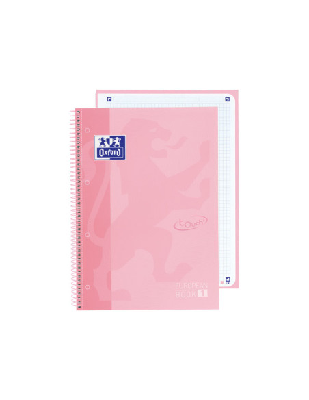 CUADERNO OXFORD EUROPEANBOOK 1 TOUCH A4 80h COLORES PASTEL