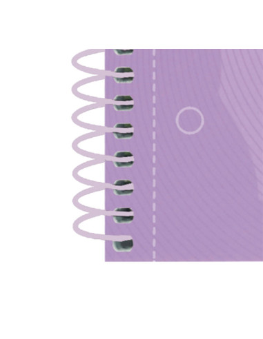 OXFORD CUADERNO TOUCH EUROPEANBOOK 1 WRITE&ERASE 80H A4 5X5MM MICROPERFORADO TEXTRADURA MALVA PASTEL