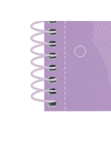 OXFORD CUADERNO TOUCH EUROPEANBOOK 1 WRITE&ERASE 80H A4 5X5MM MICROPERFORADO TEXTRADURA MALVA PASTEL