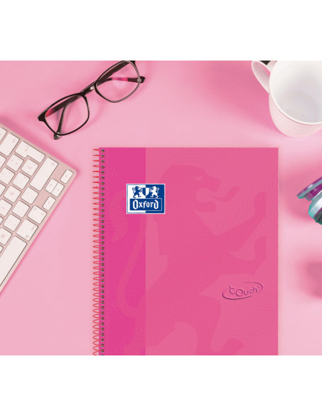 CUADERNO OXFORD EUROPEANBOOK 1 TOUCH A4 80h COLORES PASTEL