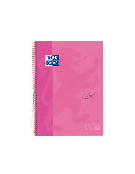 CUADERNO OXFORD EUROPEANBOOK 1 TOUCH A4 80h COLORES PASTEL