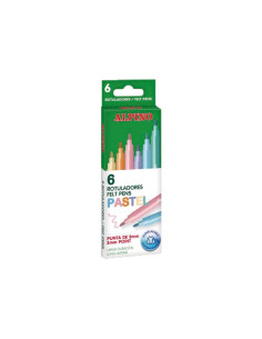 ESTUCHE 6 ROTULADORES ALPINO PASTEL