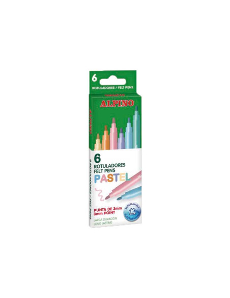 ESTUCHE 6 ROTULADORES ALPINO PASTEL