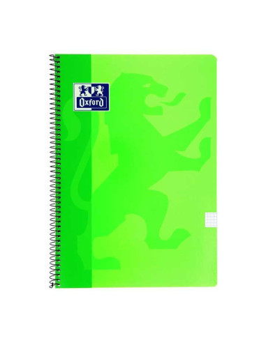 OXFORD CUADERNO ESPIRAL 80H FOLIO 4X4MM CMARGEN TAPA BLANDA PACK 41 UD COLORES VIVOS