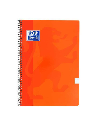 OXFORD CUADERNO ESPIRAL 80H FOLIO 4X4MM CMARGEN TAPA BLANDA PACK 41 UD COLORES VIVOS