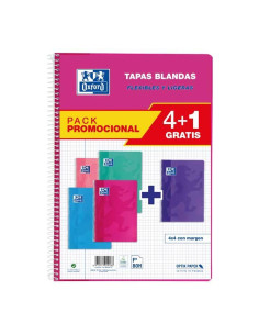 PACK 41 CUADERNOS OXFORD CLASSIC F 80h TAPAS BLANDAS COLORES TENDENCIA