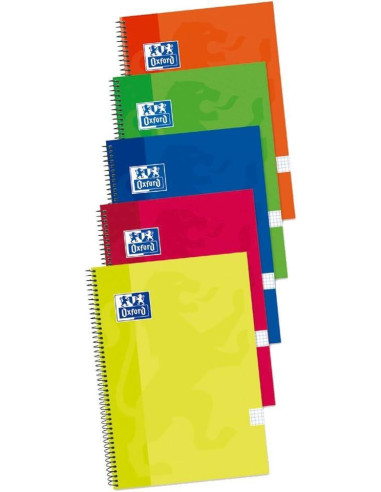 OXFORD CUADERNO ESPIRAL WRITE&ERASE 80H FOLIO MILIMETRADO CMARGEN TEXTRADURA PACK 41 CSURTIDOS VIVOS