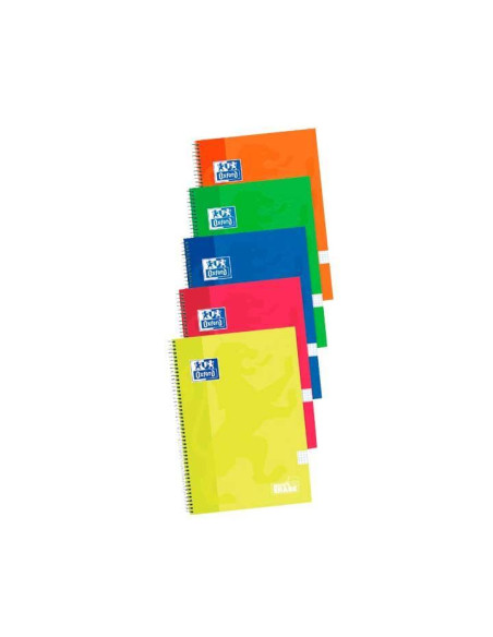 OXFORD CUADERNO ESPIRAL WRITE&ERASE 80H FOLIO 4X4MM CMARGEN TAPA EXTRADURA PACK 41 UD CSURTIDOS VIVOS
