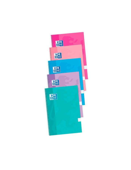 OXFORD CUADERNO ESPIRAL WRITE&ERASE 80H FOLIO 4X4MM CMARGEN TAPA EXTRADURA PACK 41 UD CSURTIDOS TENDENCIA