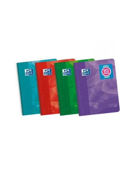 CUADERNO OXFORD EUROPEANBOOK 5 LAGOON A4 120h COLORES VIVOS