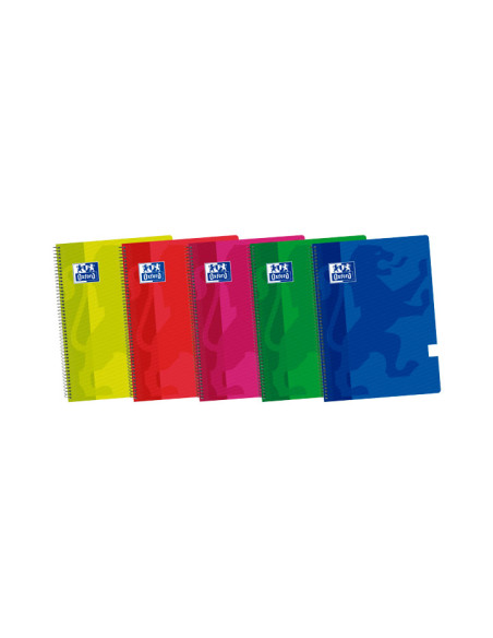 BLOC OXFORD SCHOOL CLASSIC tapa PP F 80h LISO 90g SURTIDO 5 col