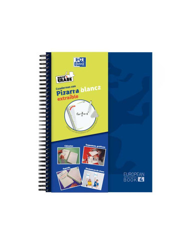 CUADERNO OXFORD EUROPEANBOOK 4 A4 WRITE&ERASE 120h 5x5