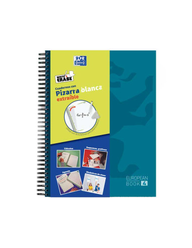 CUADERNO OXFORD EUROPEANBOOK 4 A4 WRITE&ERASE 120h 5x5