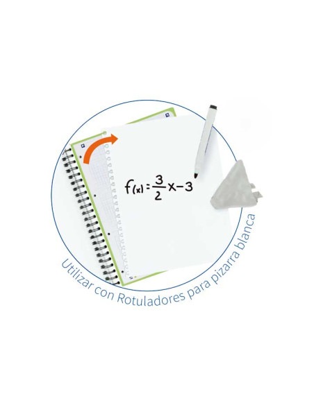 CUADERNO OXFORD EUROPEANBOOK 4 A4 WRITE&ERASE 120h 5x5