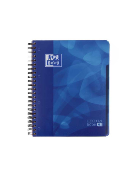 BLOC OXFORD SCHOOL EUBOOK 4 SEPARADORES microtapa PP A4 120h HORIZONTAL 90g SURTIDO 4 col 50 hjs GRATIS
