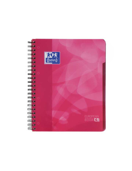 BLOC OXFORD SCHOOL EUBOOK 4 SEPARADORES microtapa PP A4 120h HORIZONTAL 90g SURTIDO 4 col 50 hjs GRATIS