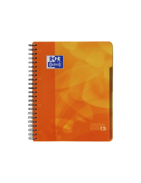 BLOC OXFORD SCHOOL EUBOOK 4 SEPARADORES microtapa PP A4 120h HORIZONTAL 90g SURTIDO 4 col 50 hjs GRATIS