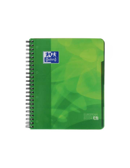 BLOC OXFORD SCHOOL EUBOOK 4 SEPARADORES microtapa PP A4 120h HORIZONTAL 90g SURTIDO 4 col 50 hjs GRATIS