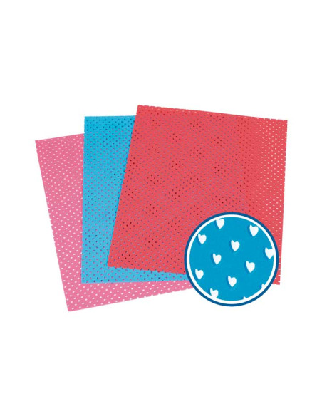PACK 6h GOMA EVA CARCHIARTS 40x30cm PERFORADA CORAZONES