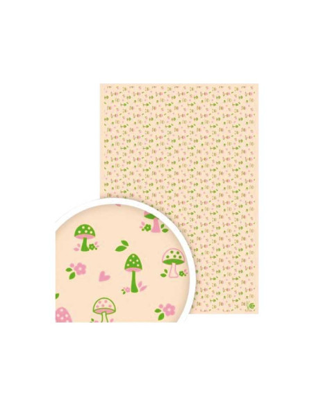 BOLSA 5h GOMA EVA CARCHIARTS DECORADA ROMANTIC MUSHROOMS
