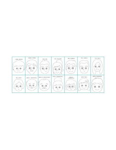 BOLSA 14 CARETAS NIEFENVER PARA COLOREAR FAMILIA