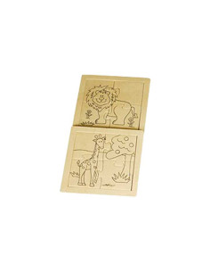 PACK 2 PUZZLES NIEFENVER DE MADERA ANIMALES SALVAJES