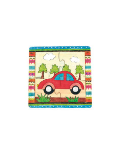 PACK 2 PUZZLES NIEFENVER DE MADERA ANIMALES TRANSPORTES